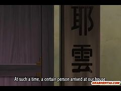 アニメ無修正：Japanese hentai sucking and riding her boss bigcock [海外エロ動画]