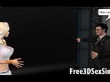 アニメ無修正：Classy 3D cartoon blonde sucking and fucking [海外エロ動画]