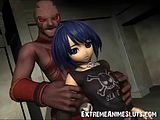 アニメ無修正：Alien Fucks 3D Emo Teen! [海外エロ動画]