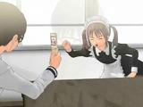アニメ無修正：3D hentai maid slurping a big cock [海外エロ動画]