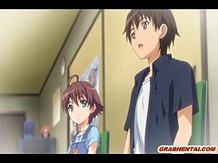 アニメ無修正：Hentai maid sucking bigcock and swallowing cum [海外エロ動画]