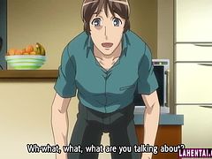 アニメ無修正：Big titted hentai brunette [海外エロ動画]