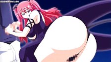 アニメ無修正：Redhead anime minx riding huge dick [海外エロ動画]
