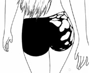 骨になってもセクシーなお尻のクリップ