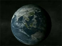 地球の内部にパラレルワールドがあるという仮説を３Dで図解した動画