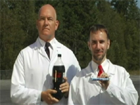 燃費完全無視！324個のメントスと54本のコカコーラで64m走るよ！