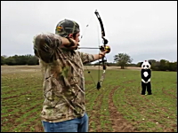 アーチェリーでゴオオオル！は良いけどパンダさん苛められすぎワロタｗ