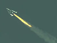 スペースシップツーが初のエンジン動力飛行試験を成功させ音速を突破！