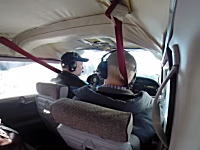 バードストライクの瞬間。ガチョウが飛行機の窓をぶち破って機内へ