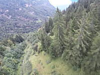 ムササビングで斜面スレスレに飛んで木と木の間を飛びぬける！カッコイイけどマジキチ動画